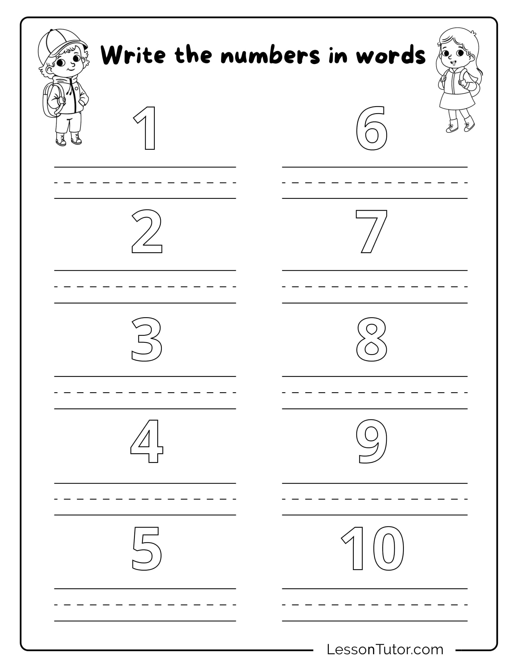 Kindergarten Numbers In Words 1 30 Worksheets Free Coloring Pages PDF Printables And Worksheets Lesson Tutor