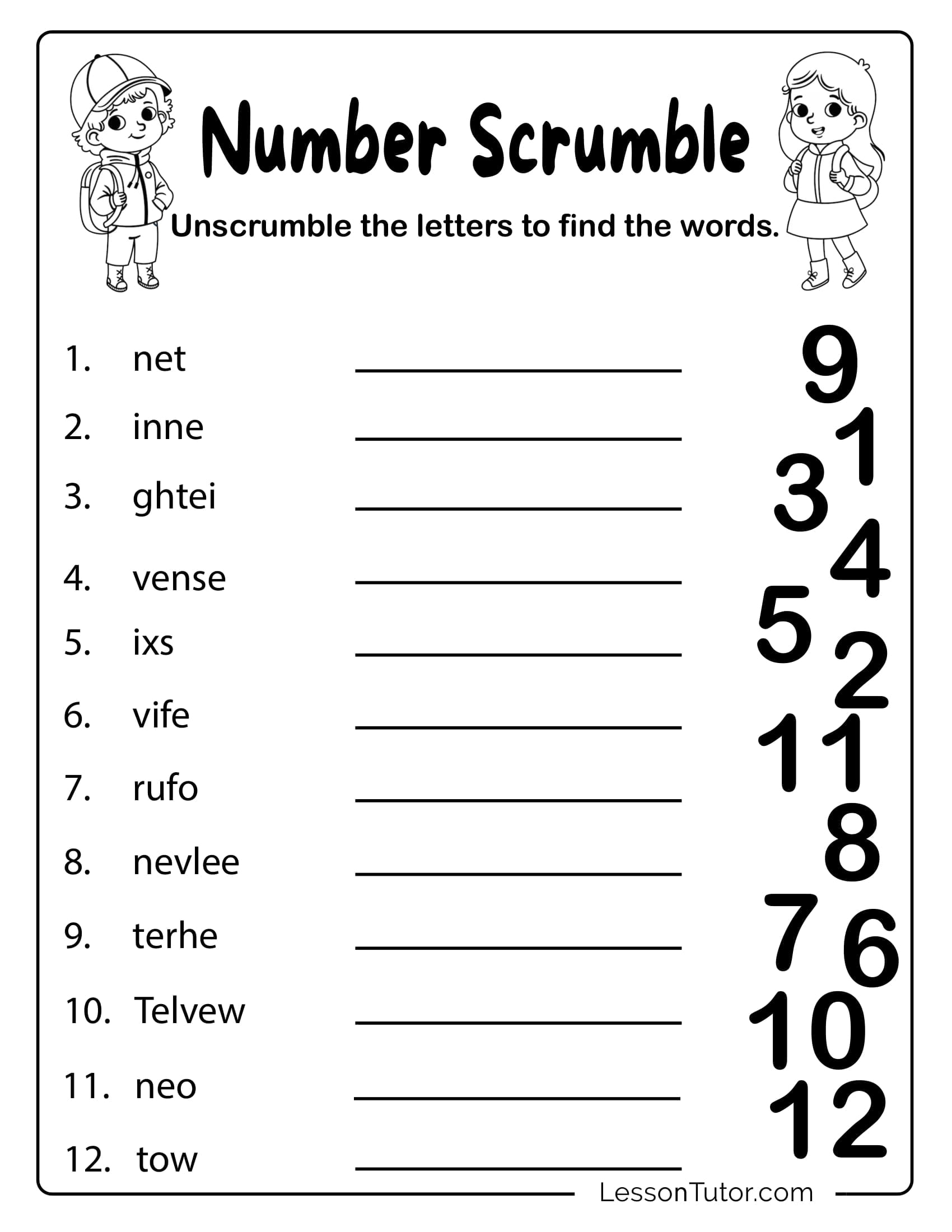 Kindergarten Numbers In Words 1 30 Worksheets Free Coloring Pages PDF Printables And Worksheets Lesson Tutor