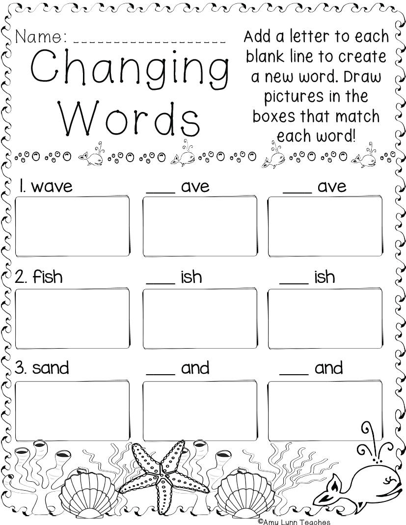 Kindergarten Ocean Themed Worksheets 100 Standards Aligned Printables Made By Teachers