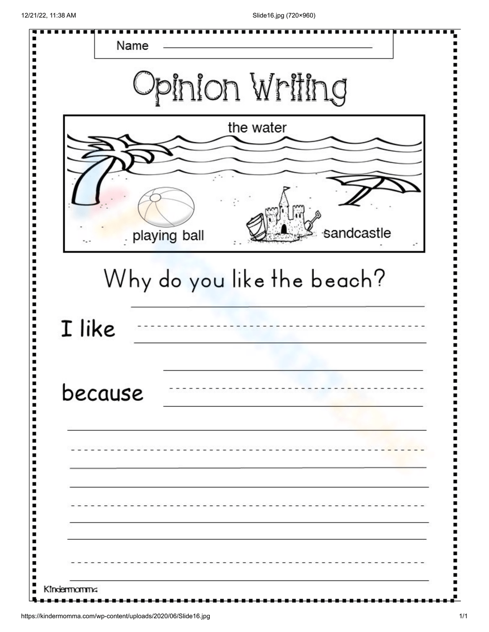 Kindergarten Opinion Writing Worksheets Kindergarten Opinion Writing Worksheets