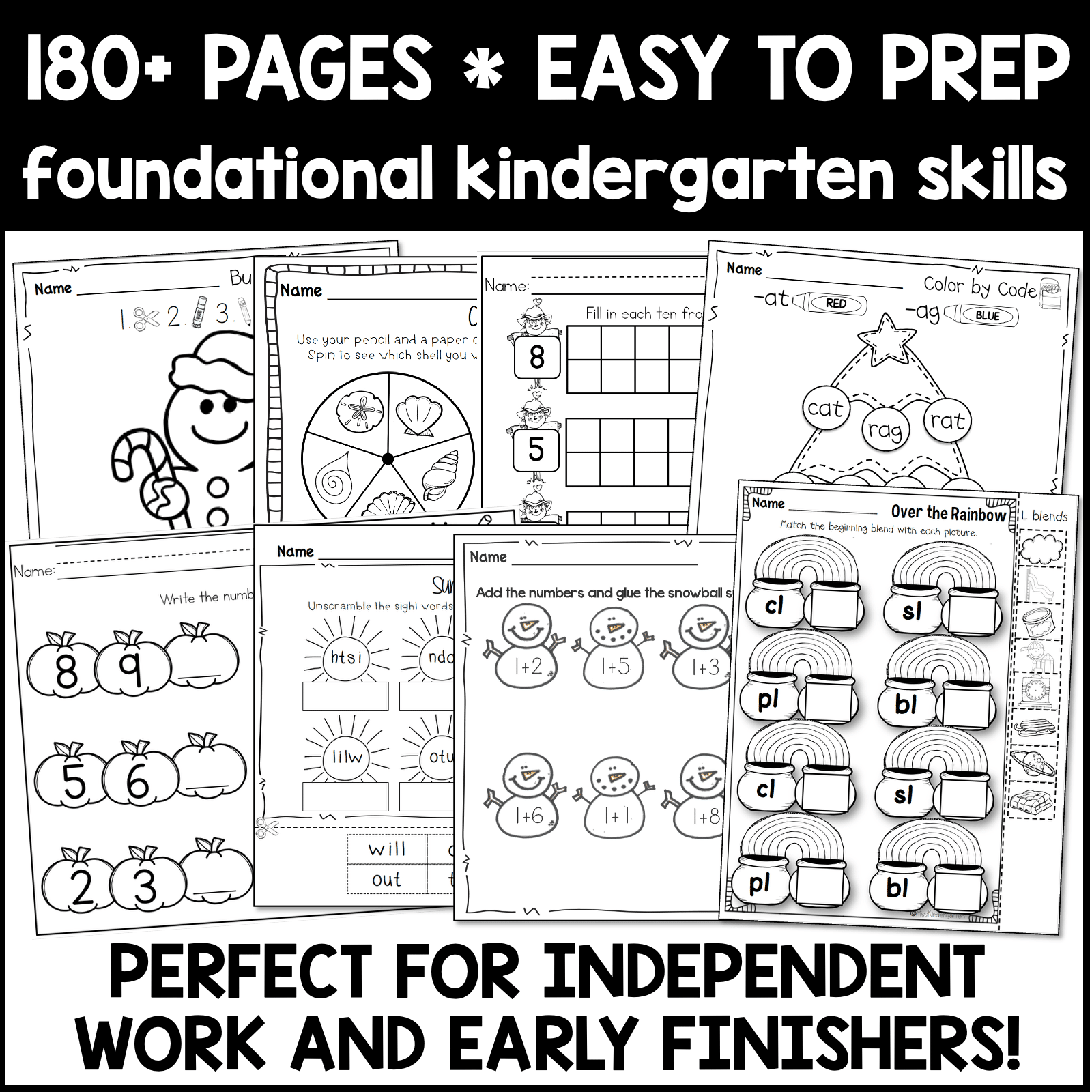 Kindergarten Packet Math And Literacy Review Worksheets For The YEAR Miss Kindergarten Kindergarten Packet Math And Literacy Review Worksheets For The YEAR Miss Kindergarten