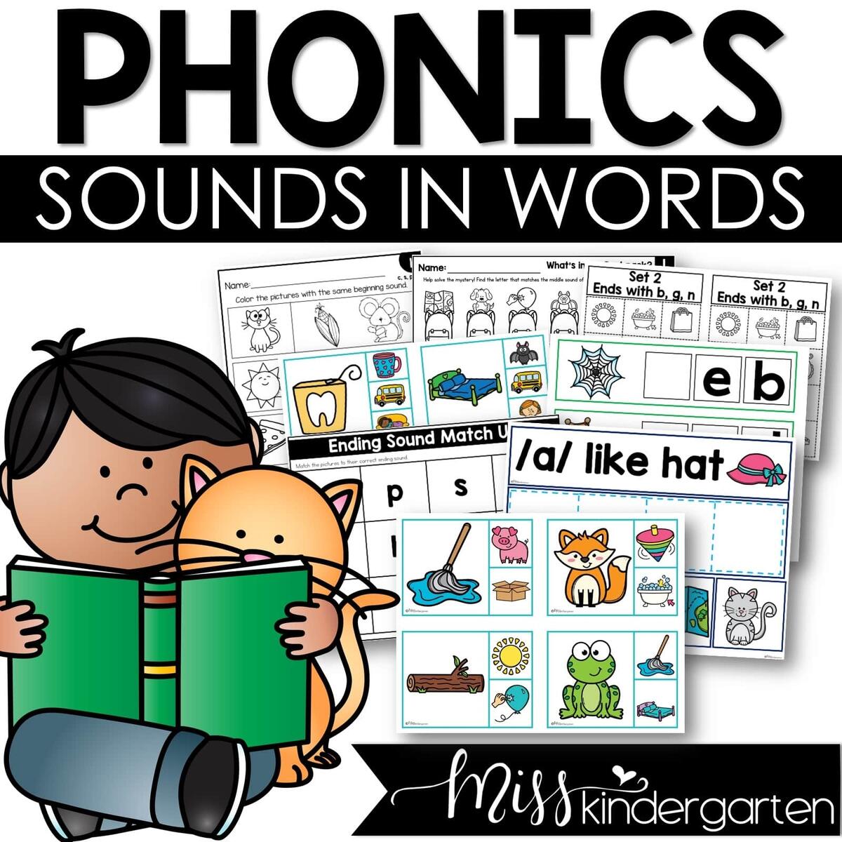 Kindergarten Phonics Centers Beginning Middle And Ending Sounds Worksheets Miss Kindergarten