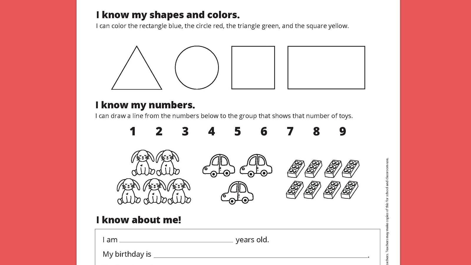 Kindergarten Readiness Checklist Free Printable Preschool Assessment Skills 10 Free PDF Printables Printablee