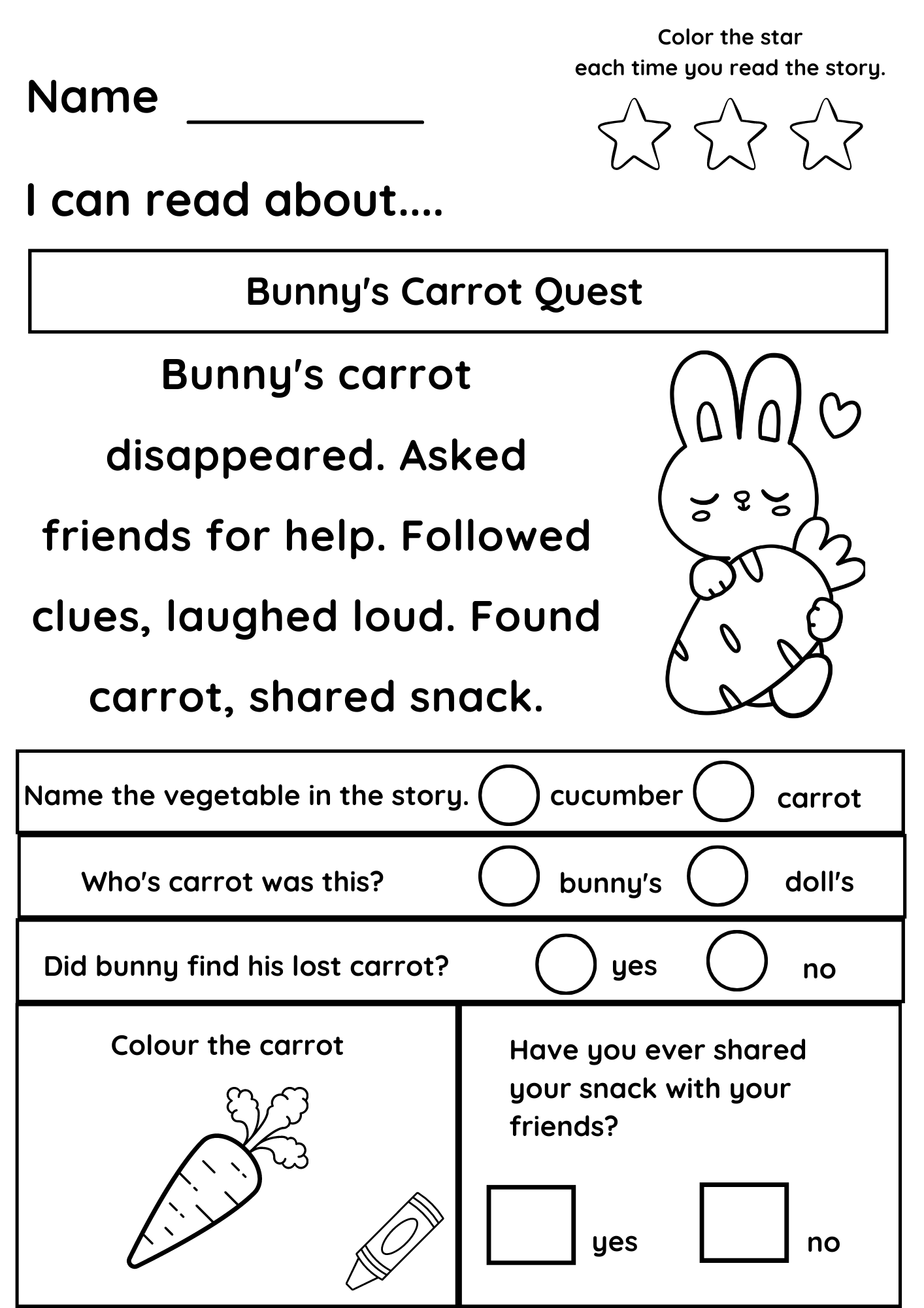 Kindergarten Reading Worksheets And Printables Free Printable Fall Reading Worksheet