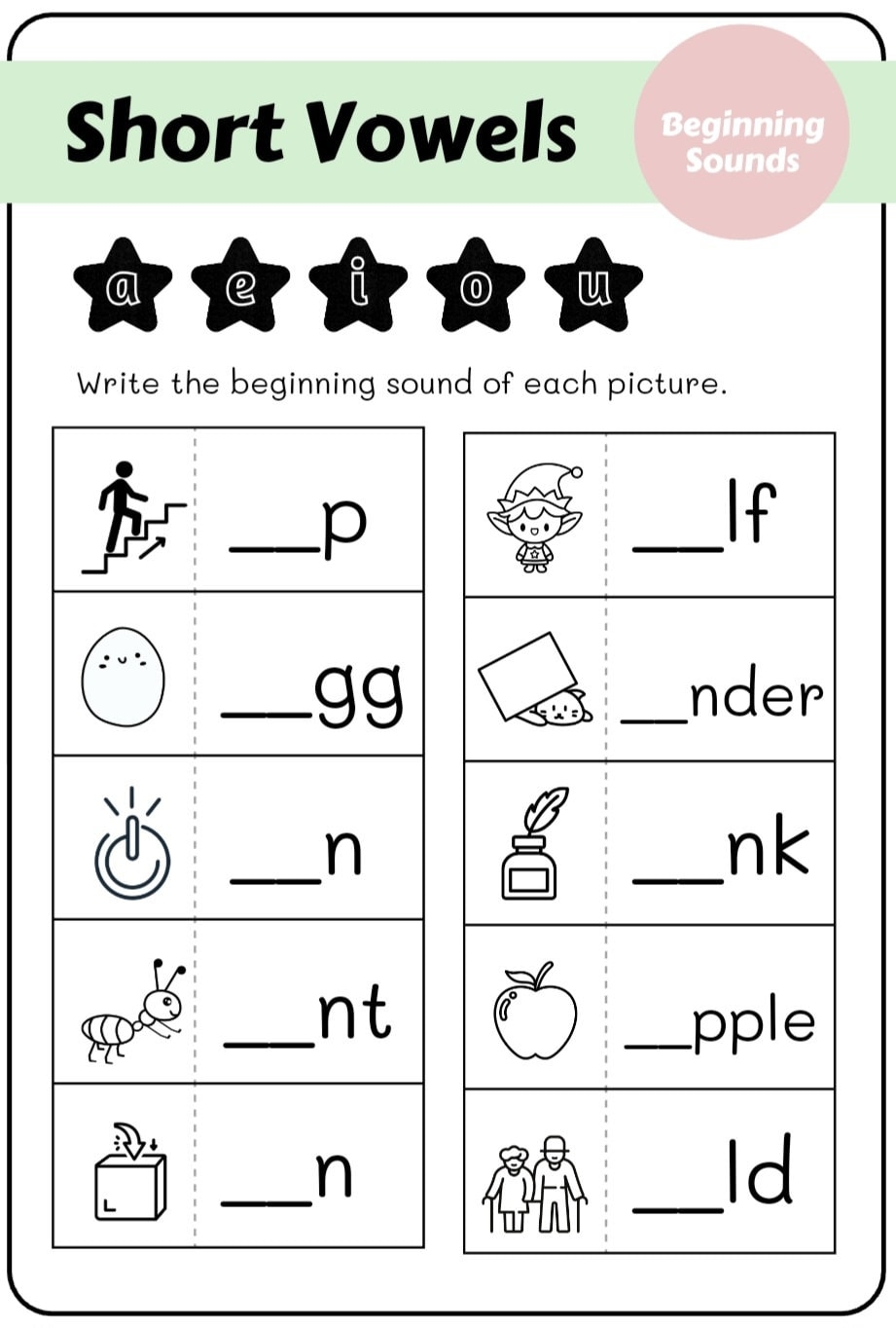 Kindergarten Vowels Worksheets Short And Long Vowels A E I O U Printable Worksheets Etsy Kindergarten Vowels Worksheets Short And Long Vowels A E I O U Printable Worksheets Etsy
