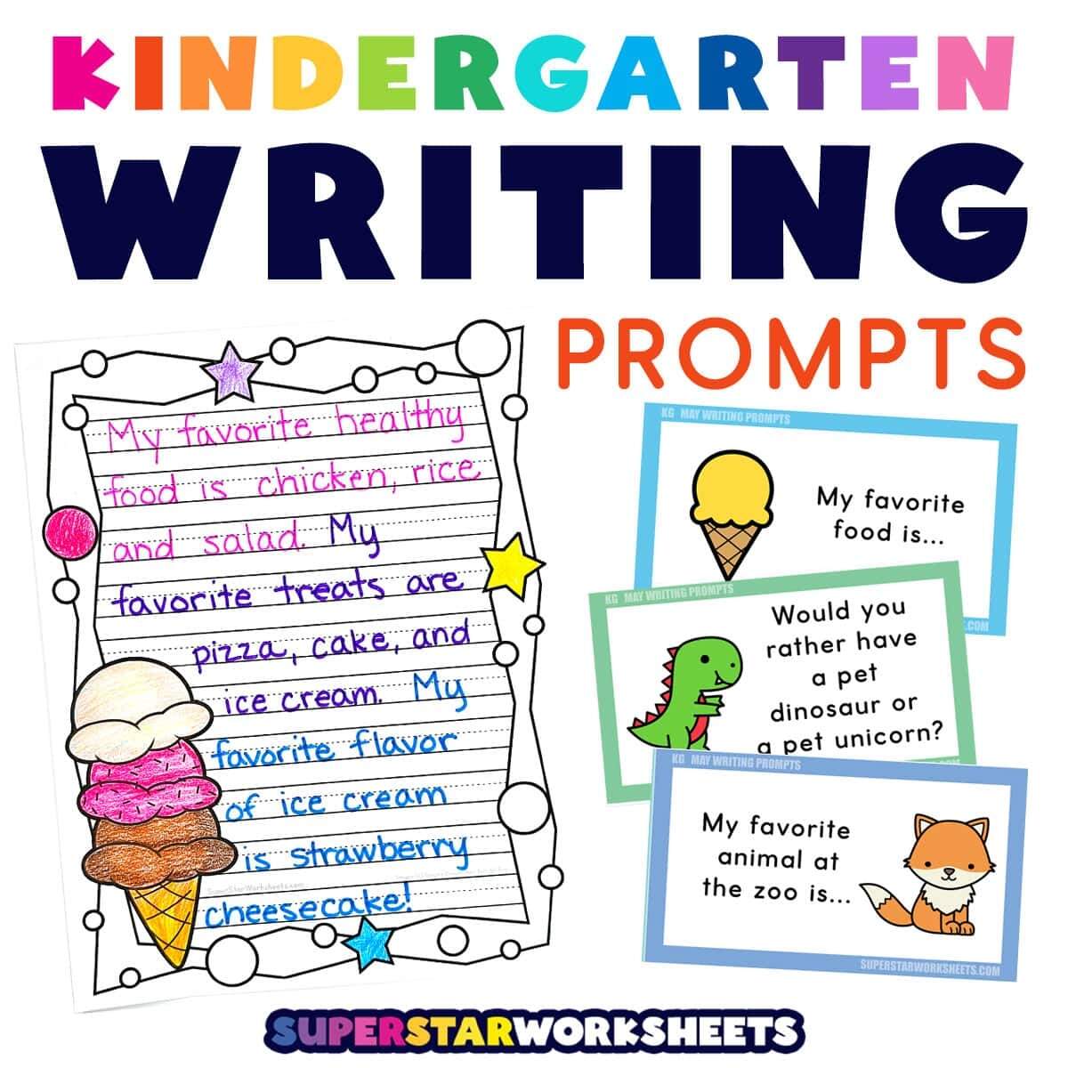 Kindergarten Writing Prompts Superstar Worksheets Kindergarten Writing Prompts Superstar Worksheets