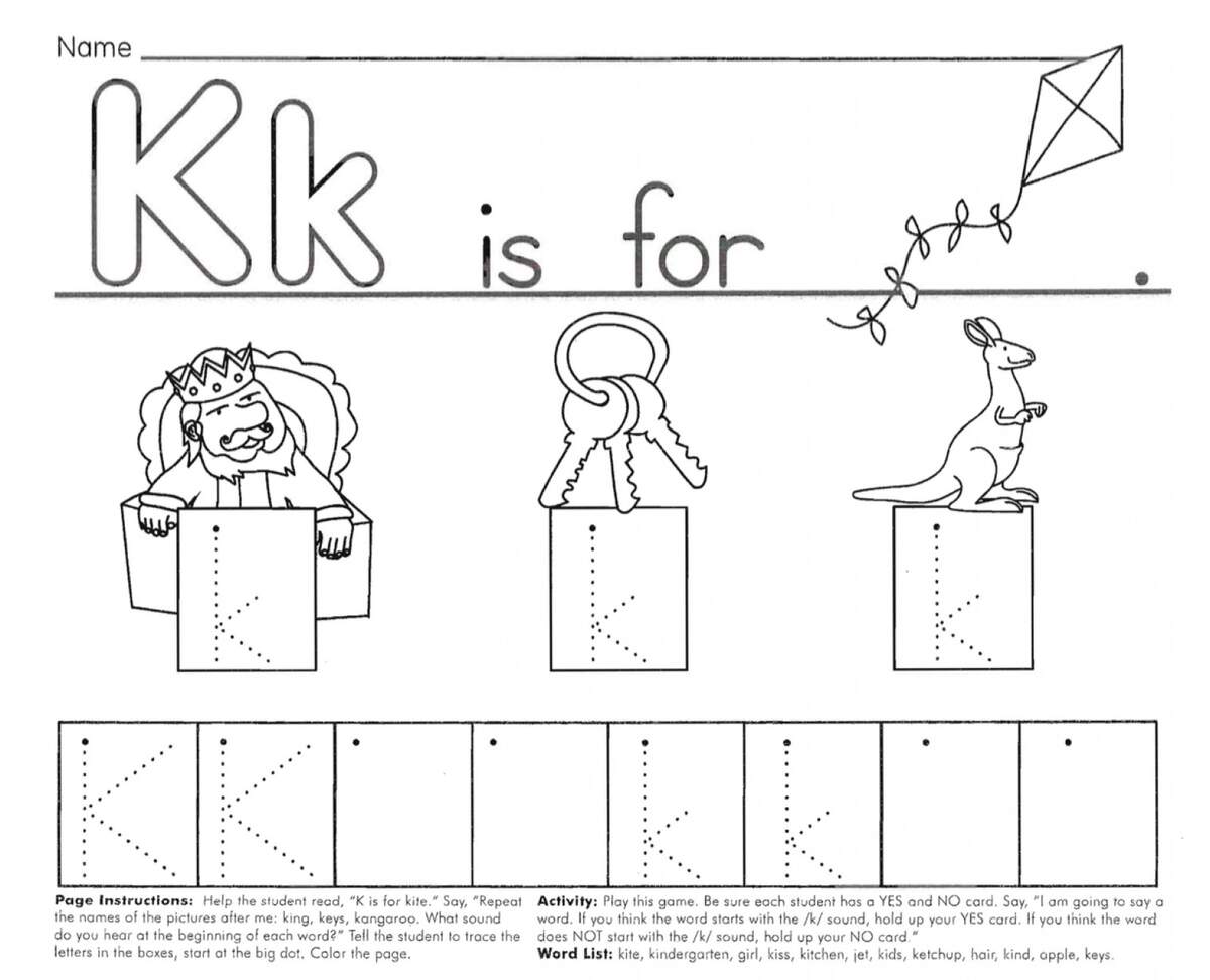 Kk Letter Pattern LoveToTeach