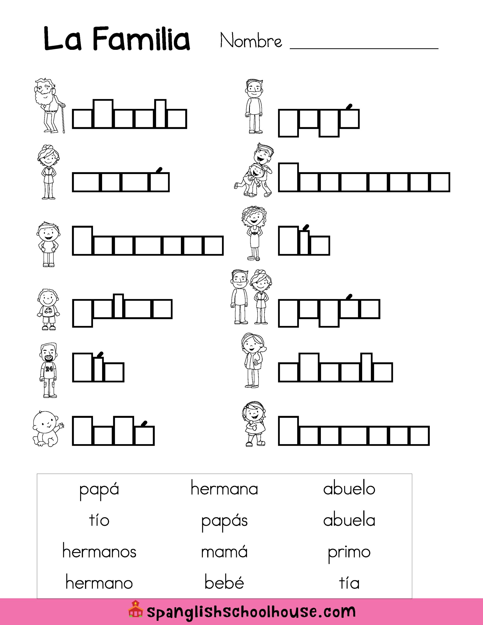 Spanish Family Members Flashcards Worksheets Vocab Activity Games For Kids Made By Teachers