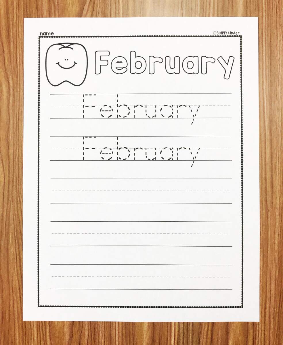 Learn To Write February Simply Kinder