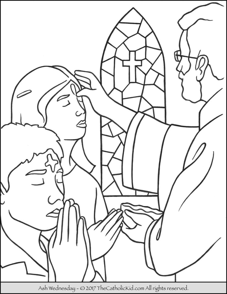 Lent Ash Wednesday Coloring Page Lent Ash Wednesday Coloring Page