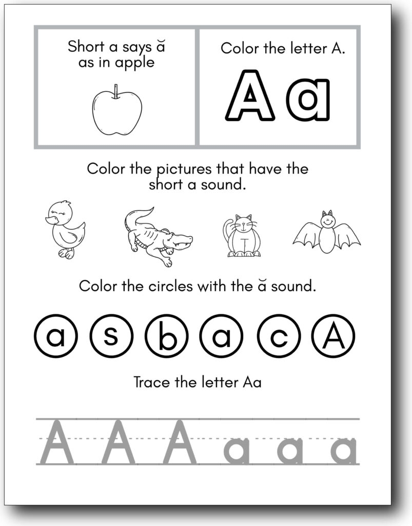 Letter A Worksheets For Kindergarten Can Work For First Or Second Grade As Well