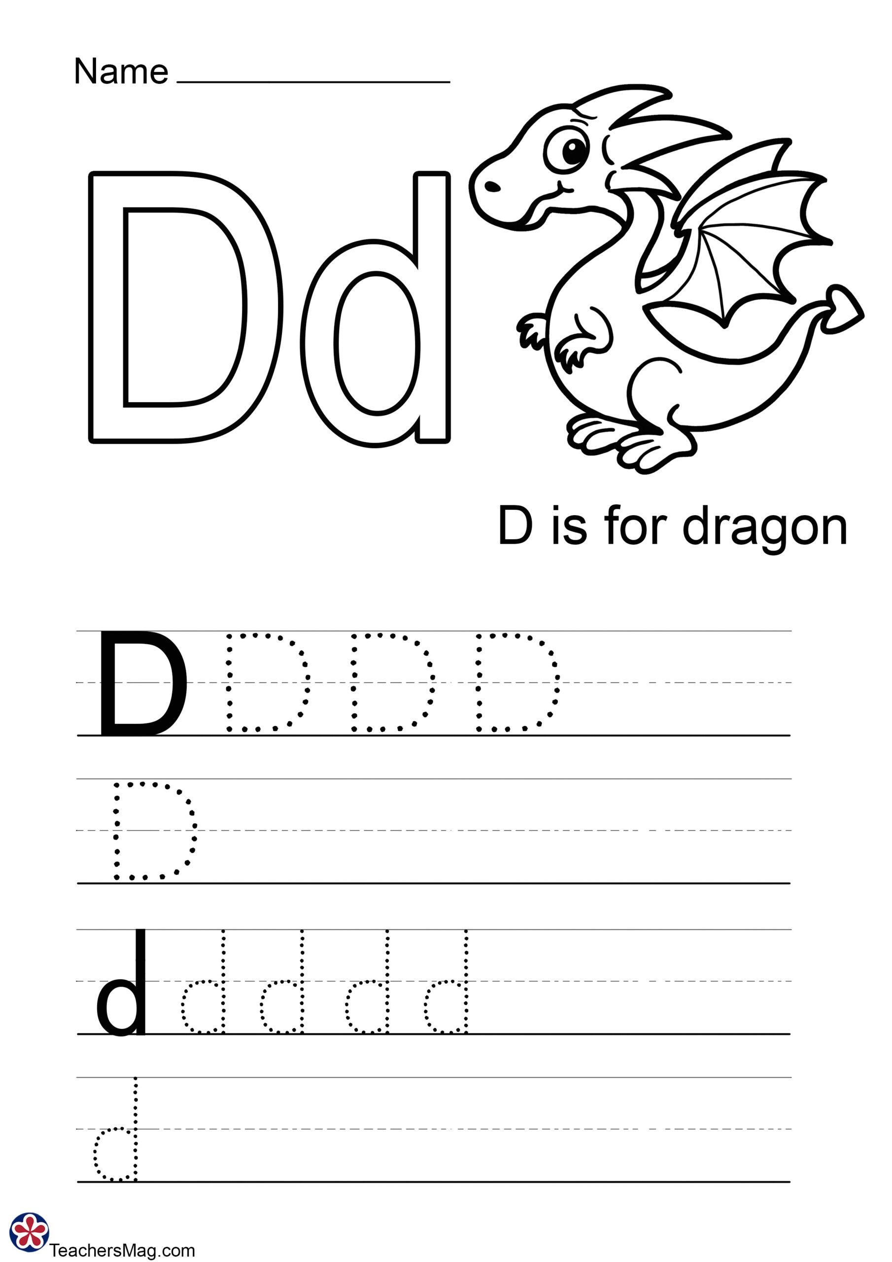 Letter D Free Worksheets TeachersMag Letter D Sound Worksheets Tree Valley Academy