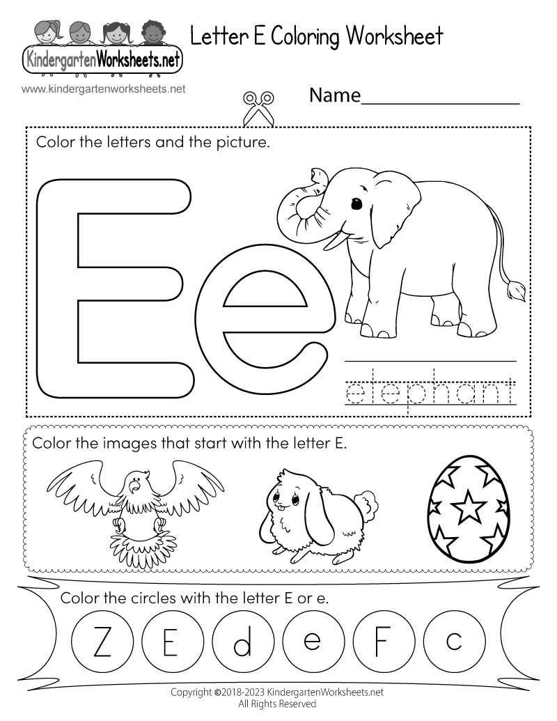 Letter E Coloring Worksheet Free Printable Digital PDF Free Alphabet Do A Dot Printables Worksheets Letter E Mermaid Themed Sly Spoon