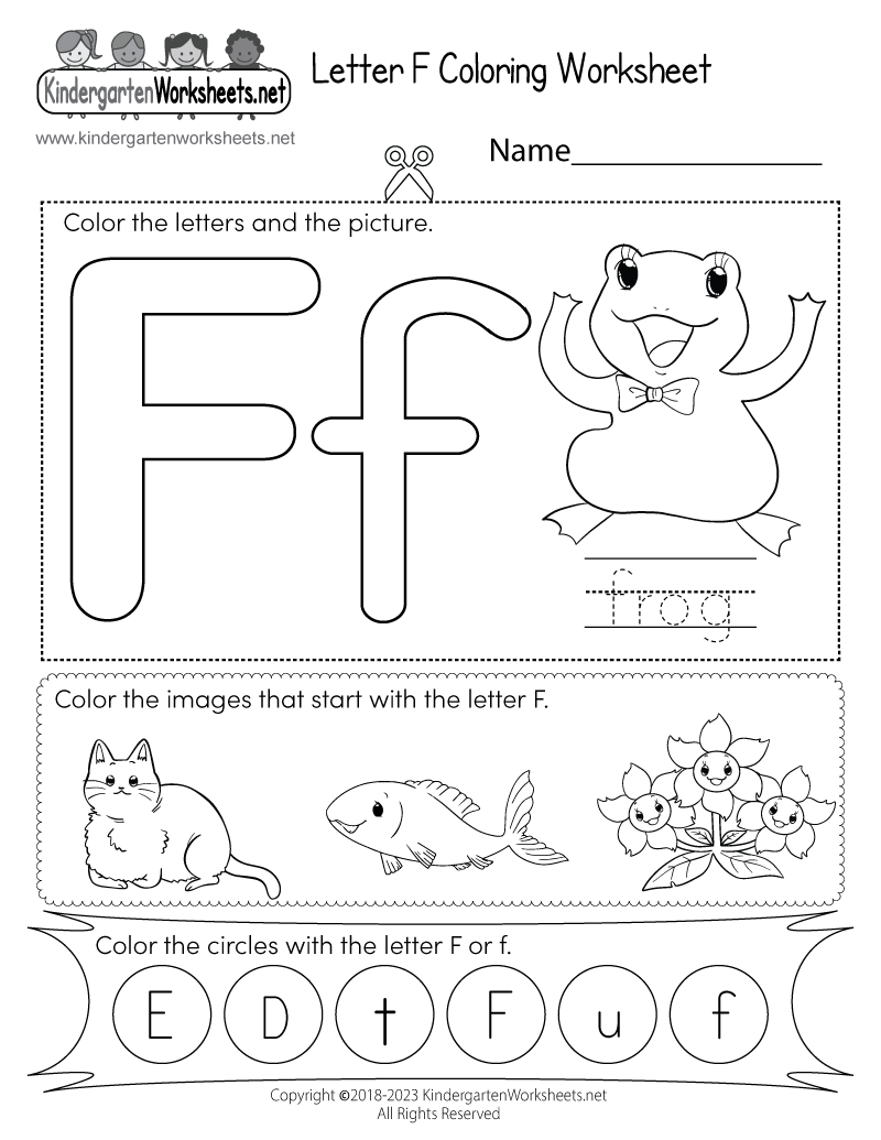 Letter F Worksheets Preschool Alphabet Printables