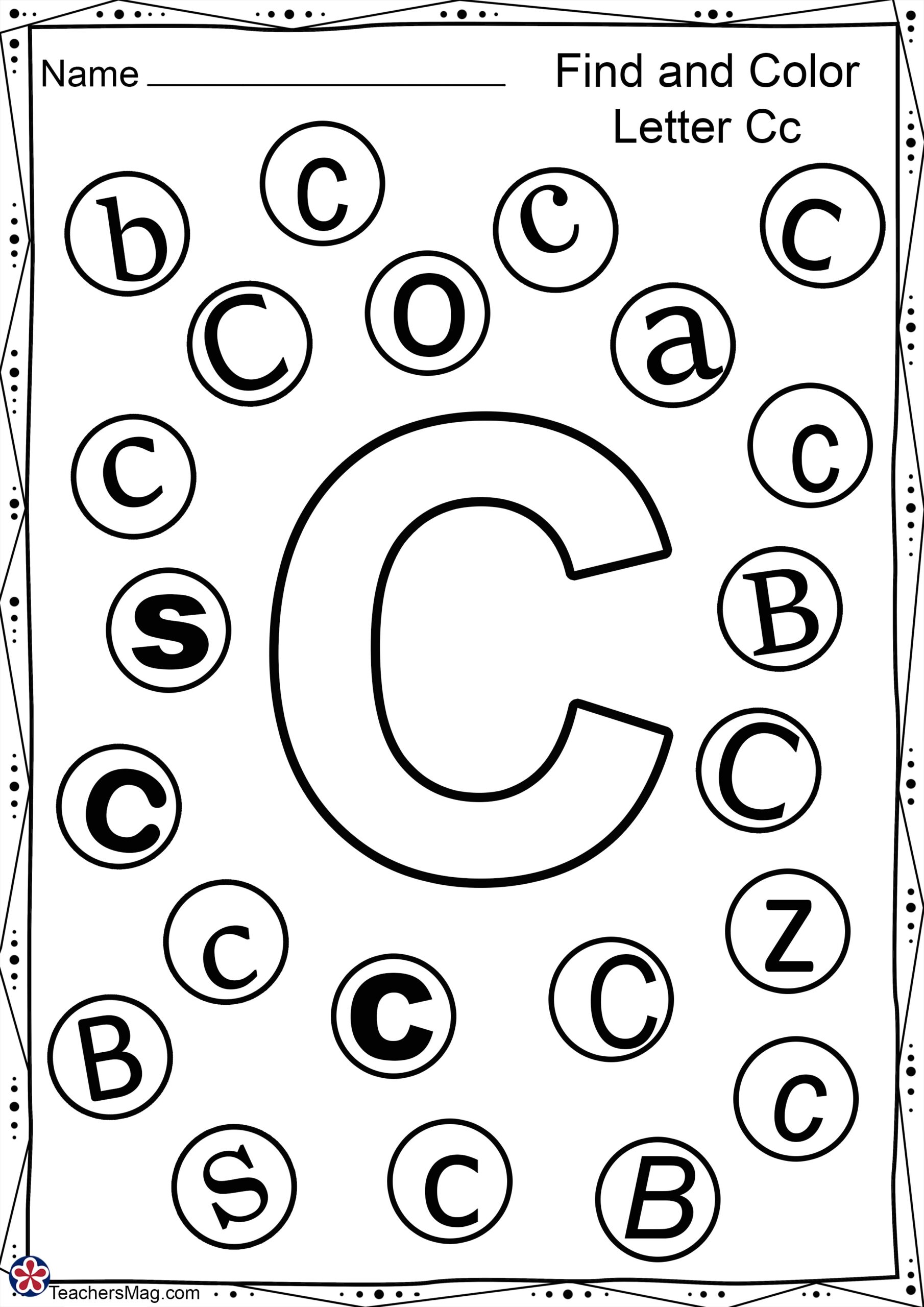Letter Free Worksheets For Preschool TeachersMag Free Printable Letter C Writing Practice Worksheet