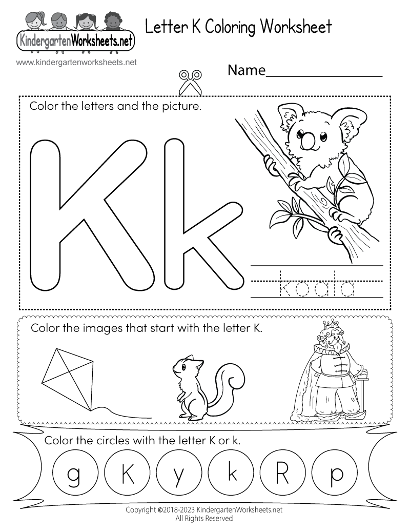 Letter K Coloring Worksheet Free Printable Digital PDF Letter K Preschool Printables Preschool Mom