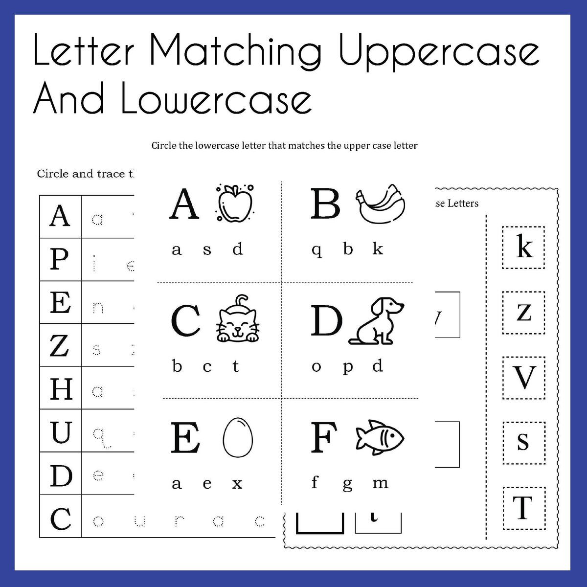 Letter Matching Uppercase And Lowercase Worksheets Printable PDF Download Grade Levels Prek K Homeschool Etsy Letter Matching Uppercase And Lowercase Worksheets Printable PDF Download Grade Levels Prek K Homeschool Etsy