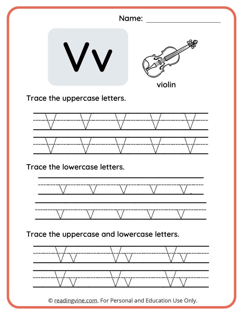 Letter V Worksheets For Preschool Free Printable Letter V Worksheets For Preschool Free Printable