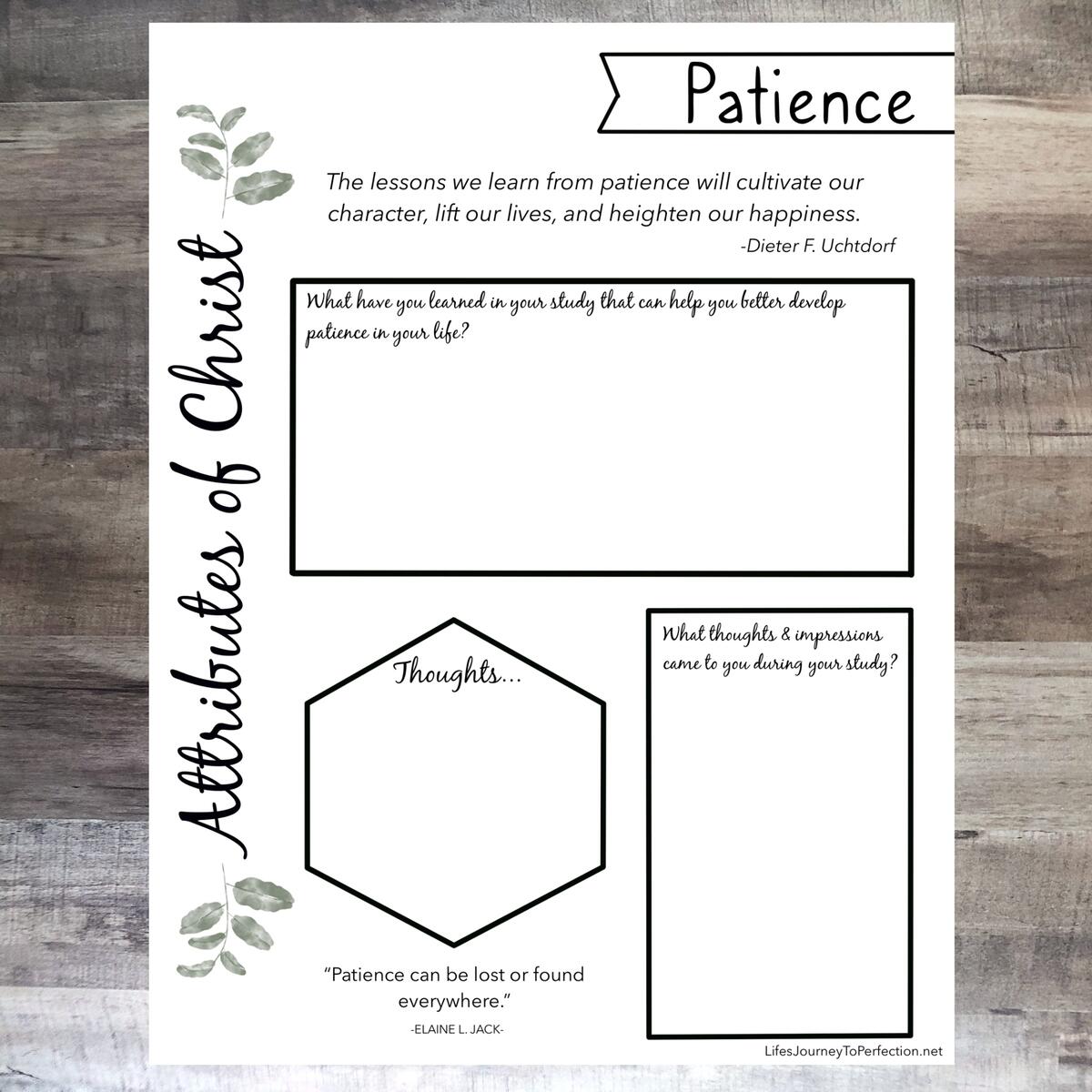 Lifes Journey To Perfection Spiritual Goal A Year Of Coming Worksheets Library
