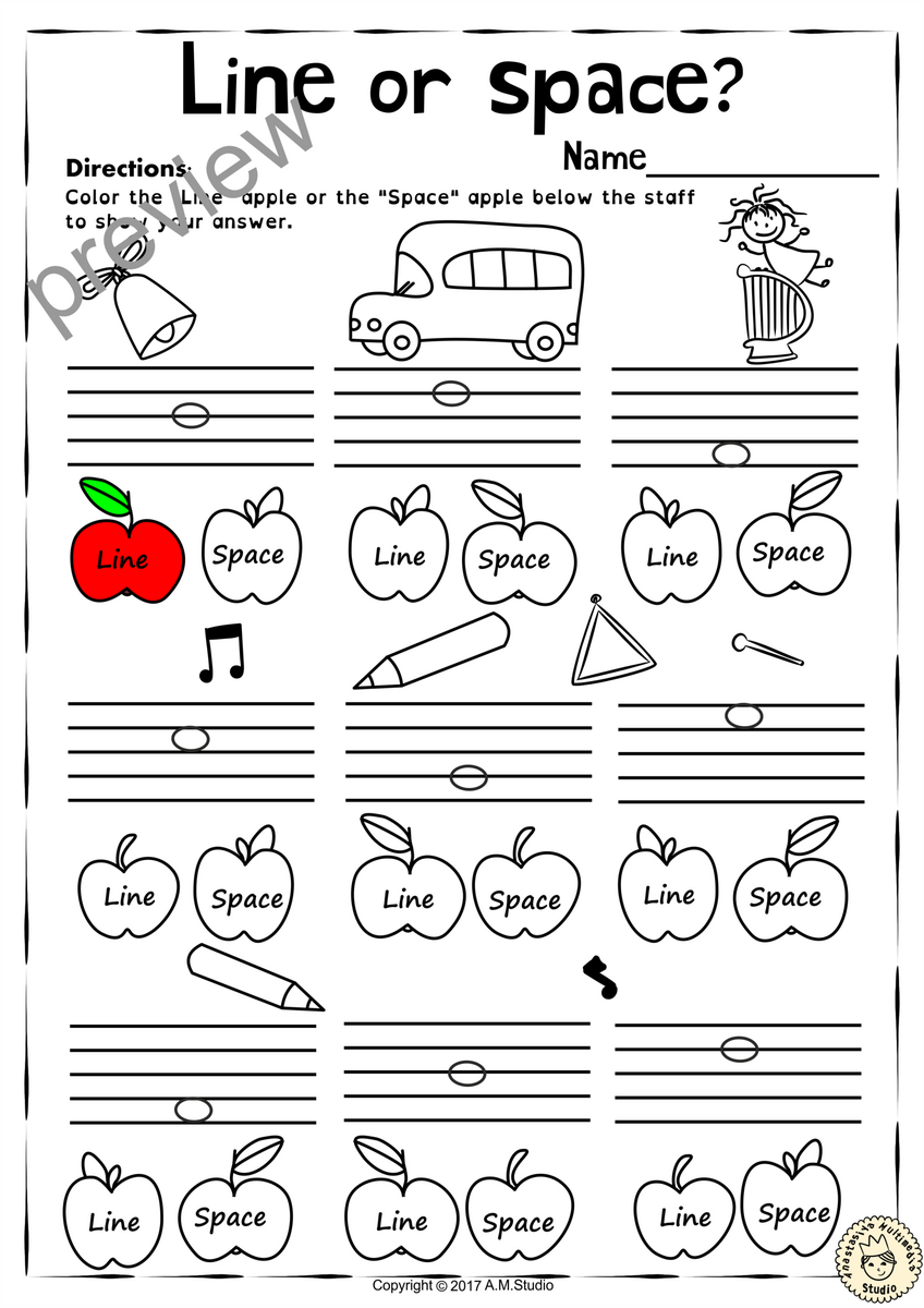Music Trace And Color Worksheets For Young Musicians Made By Teachers