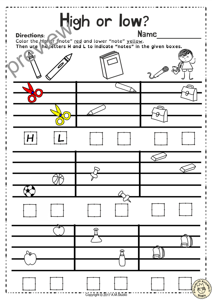 Lines And Spaces Music Worksheets For Back To School Made By Teachers