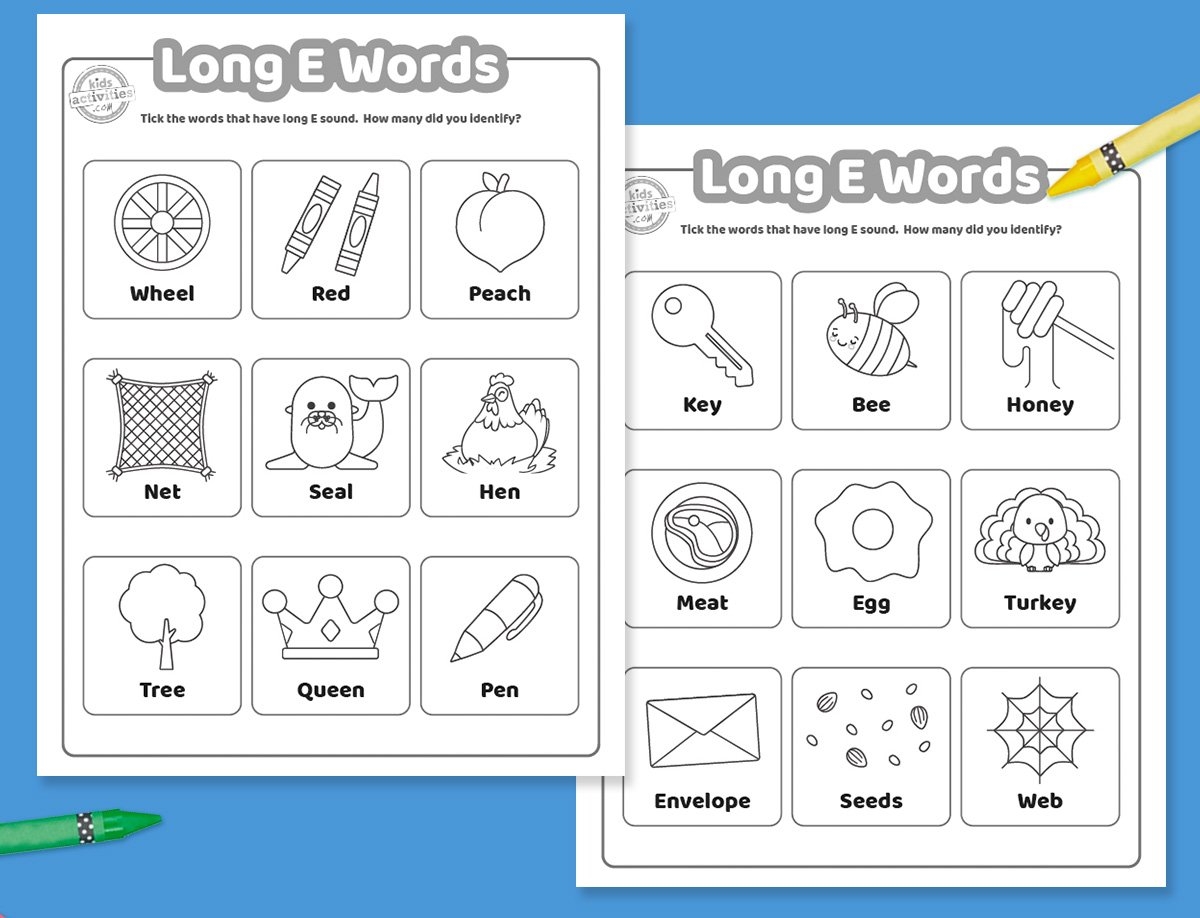 Long E Words Worksheets To Print Kids Activities Blog Long E Words Worksheets To Print Kids Activities Blog