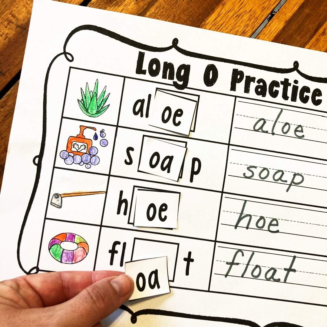 Long O Words Spelling Practice Oe And Oa Sound Button Spelling Worksheet Oe Top Teacher