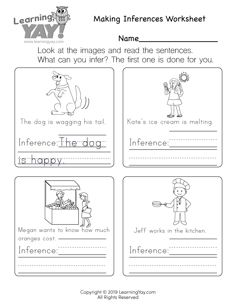 Making Inferences Worksheet For 1st Grade Free Printable Worksheets Library