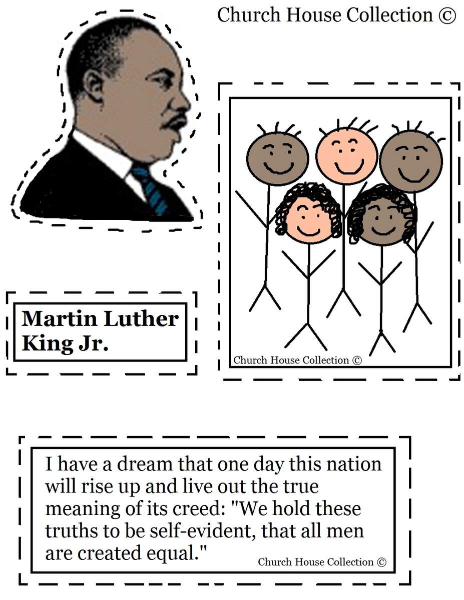 Martin Luther King Jr Craft Cutout Activity Martin Luther King Jr Craft Cutout Activity