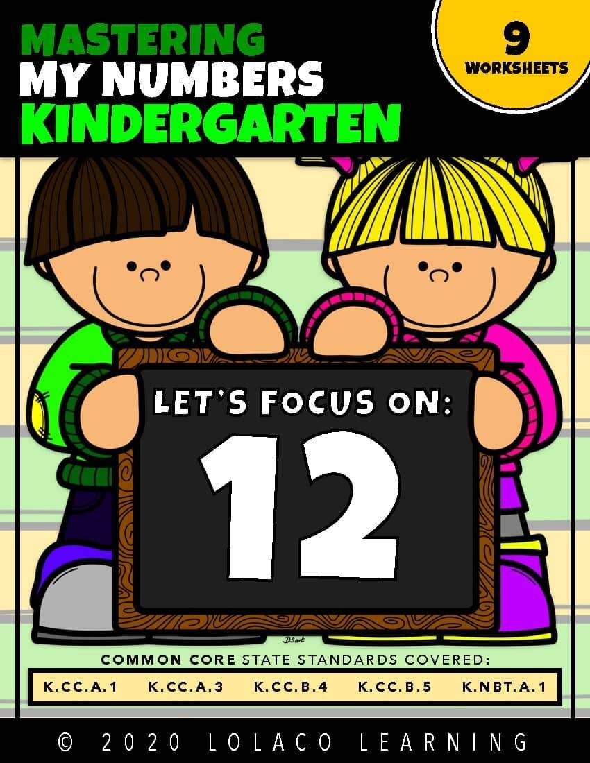 Mastering My Numbers Number 12 Kindergarten Worksheets By Lolaco Learning