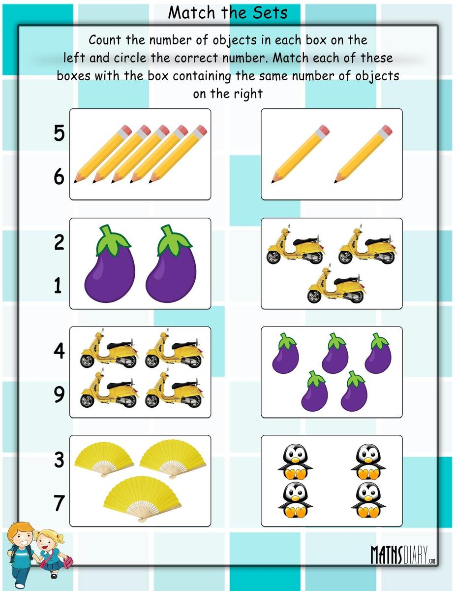 Match The Sets Math Worksheets MathsDiary Counting Six Worksheets FREE Printable Worksheets Worksheetfun