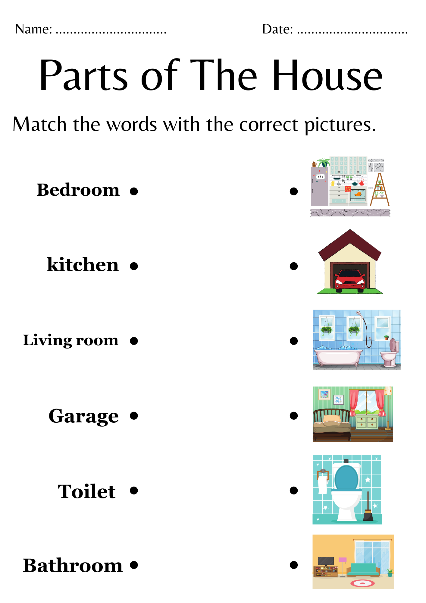 House Worksheets For Preschool And Kindergarten 2 To 6 Years Kids