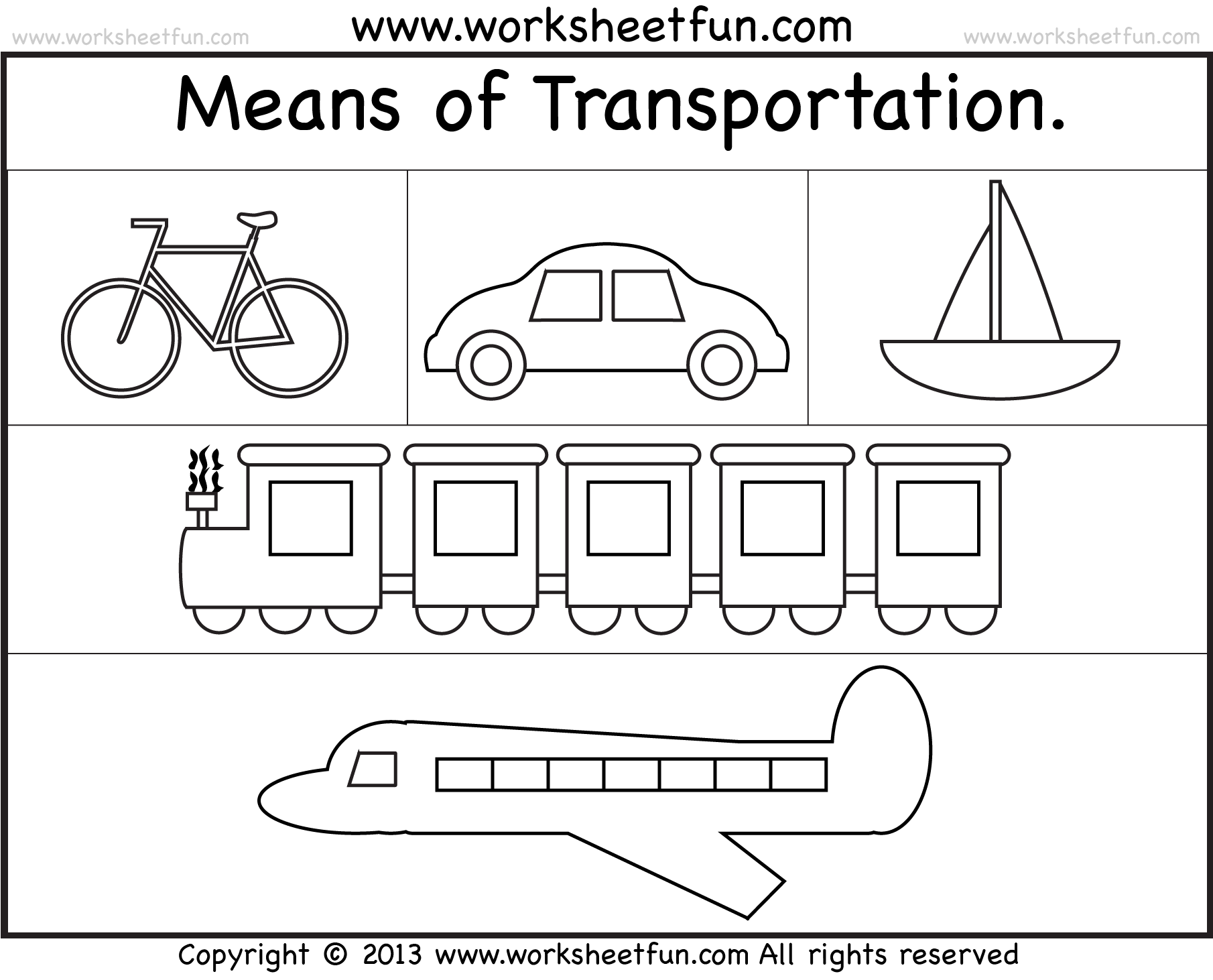 Means Of Transportation Worksheet FREE Printable Worksheets Worksheetfun