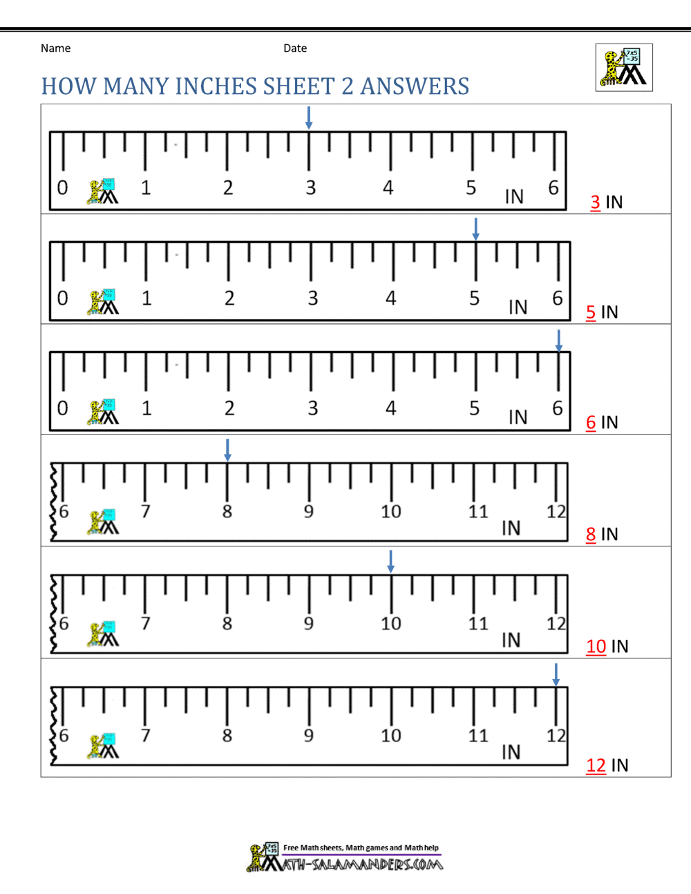 Measuring Length Worksheets