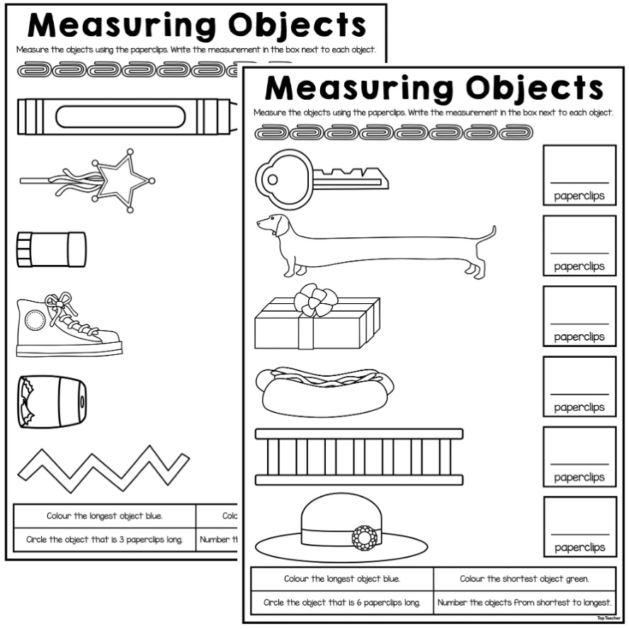 Measuring Objects Length Worksheets Top Teacher Kindergarten Measurement Worksheet Free