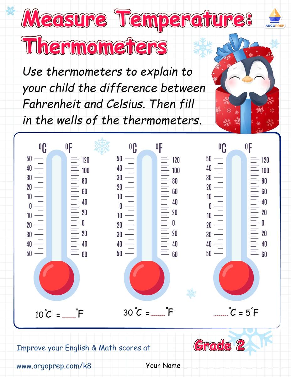 Measuring Temperature With Peppy The Penguin ArgoPrep