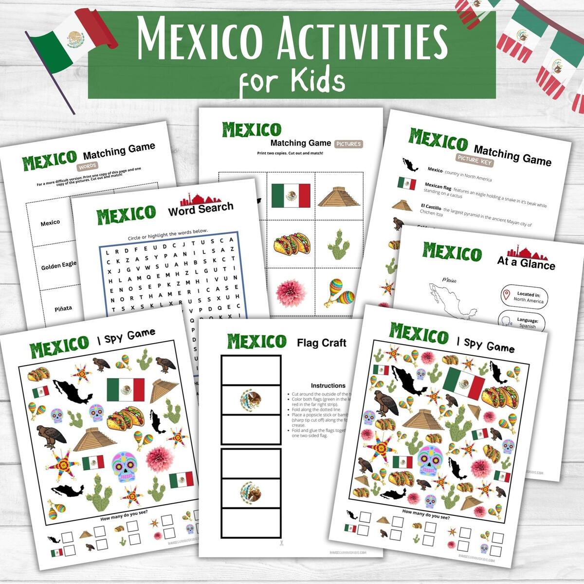Mexico Activity Printables For Kids Cultural Around The World Learning Unit Mexico I Spy Matching Game Worksheets Mexican Flag Craft Etsy Israel Mexico Activity Printables For Kids Cultural Around The World Learning Unit Mexico I Spy Matching Game Worksheets Mexican Flag Craft Etsy Israel