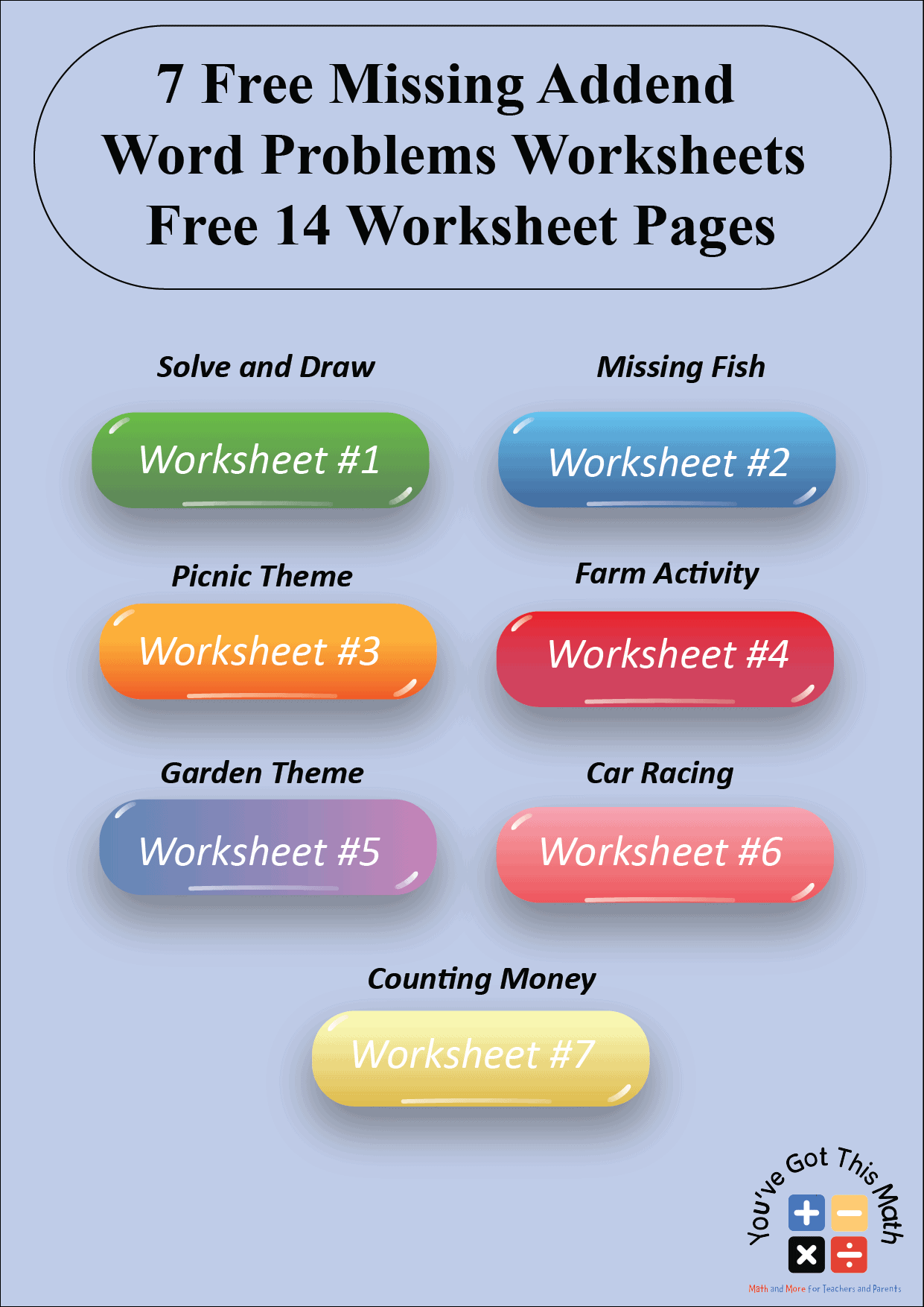 Missing Addend Word Problems 7 Free Worksheets Missing Addend Word Problems 7 Free Worksheets