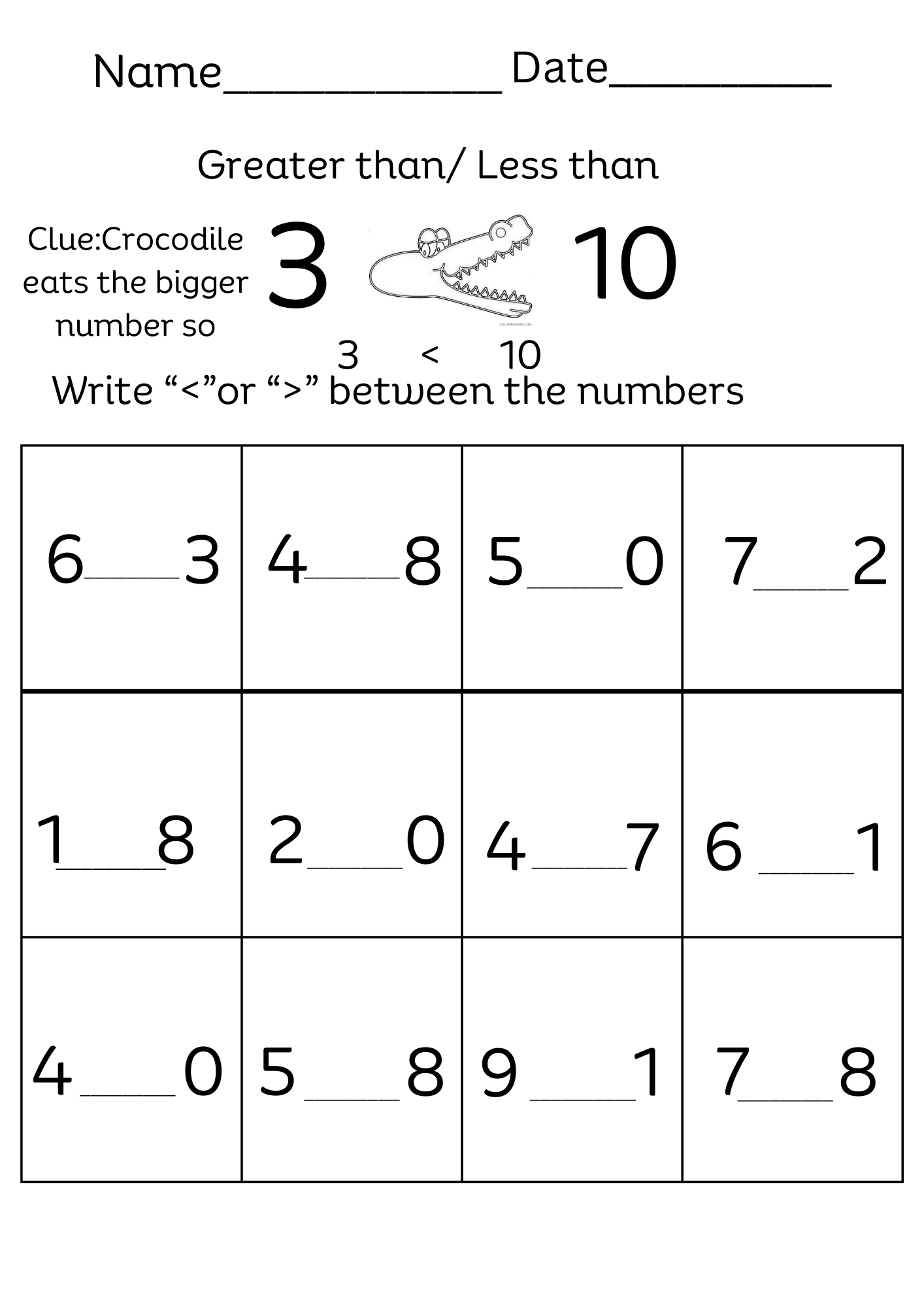 More Or Less Free Downloadable Worksheet For Kindergarten More Or Less Free Downloadable Worksheet For Kindergarten