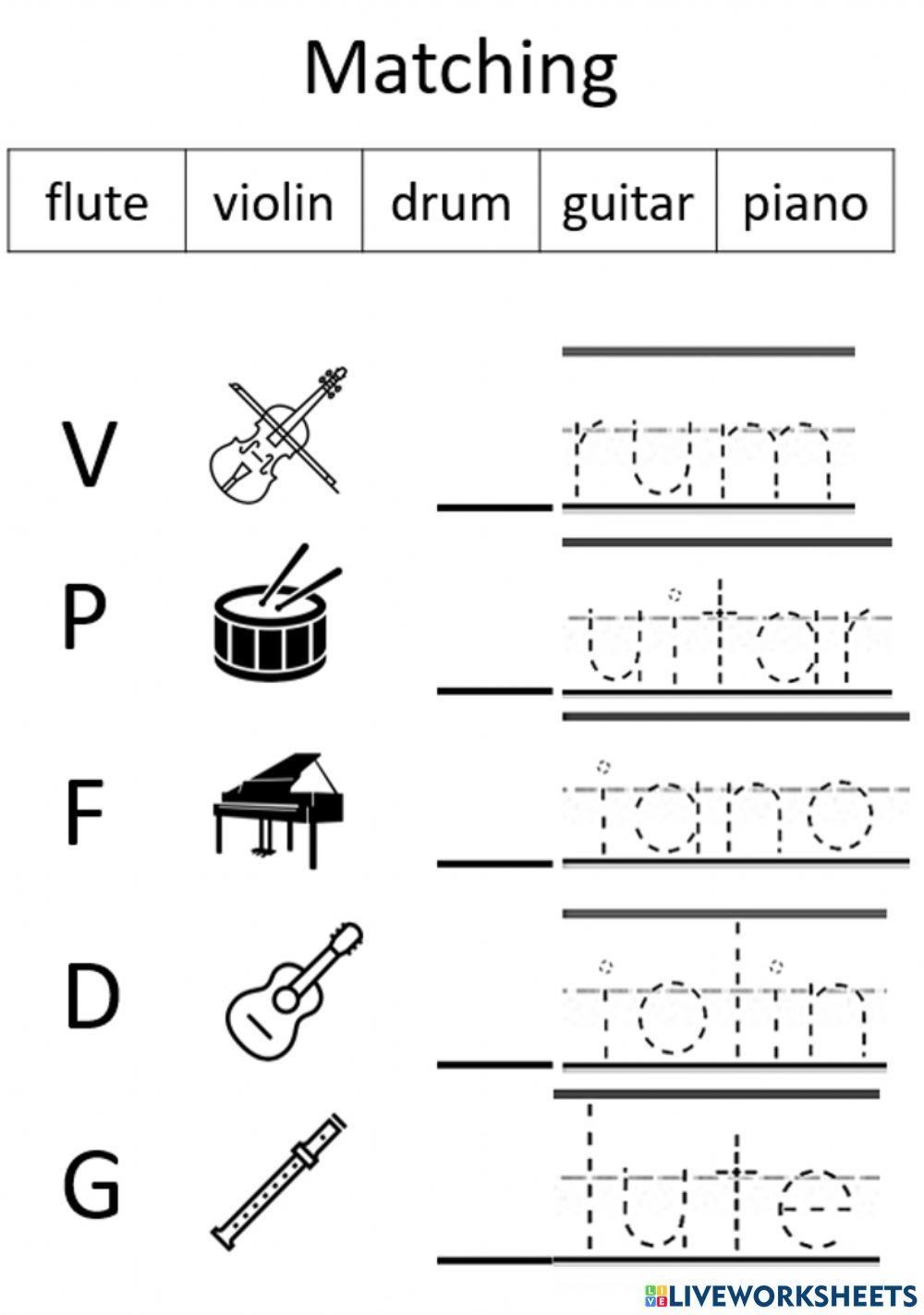 Musical Instruments Online Exercise For Kindergarten Worksheets Library Musical Instruments Online Exercise For Kindergarten Worksheets Library