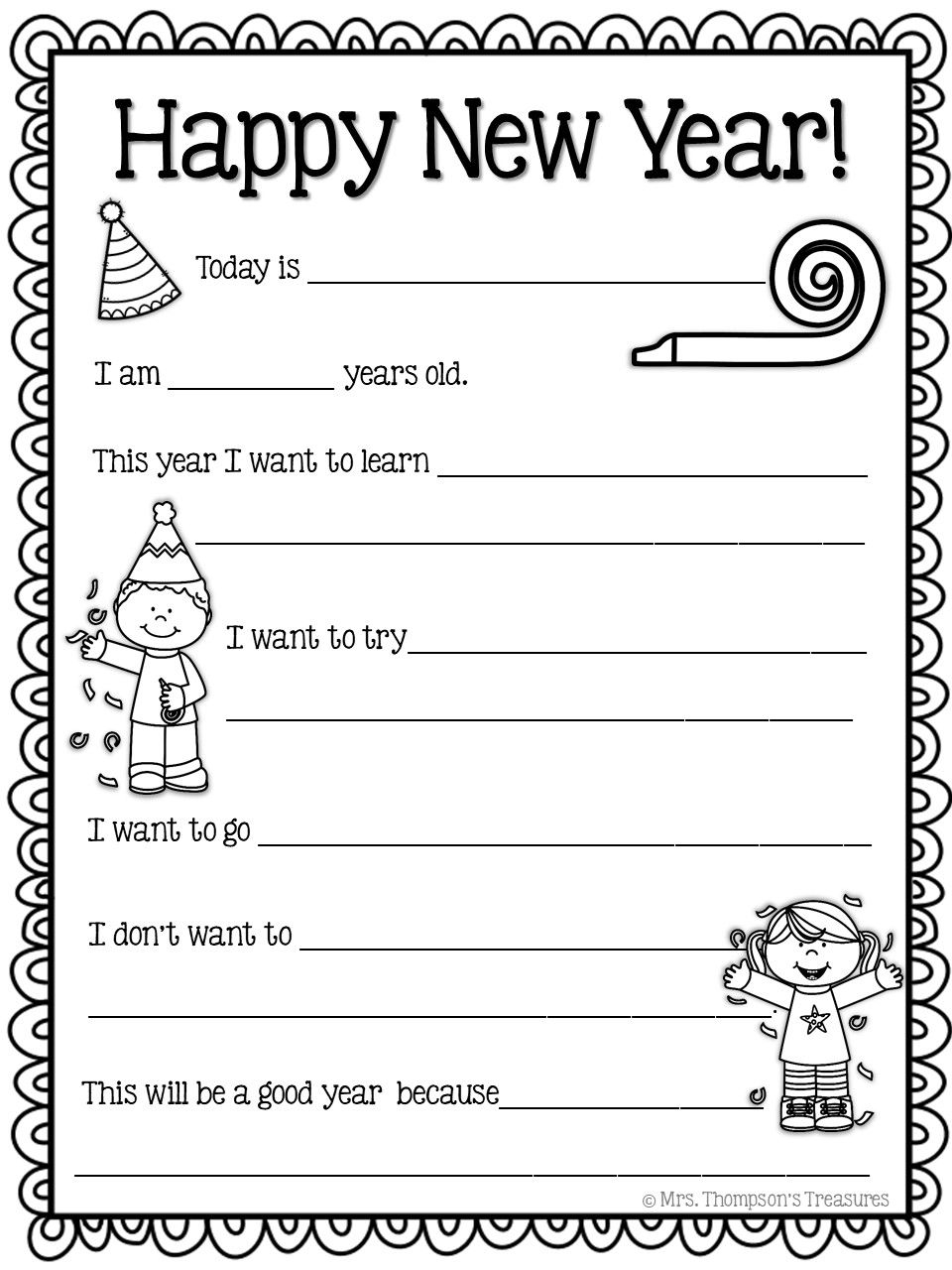 New Year Printables Mrs Thompson S Treasures New Year Printables Mrs Thompson S Treasures