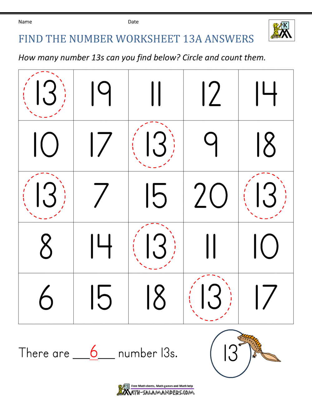 Number 13 Worksheets For Preschool Number 13 Worksheets For Preschool