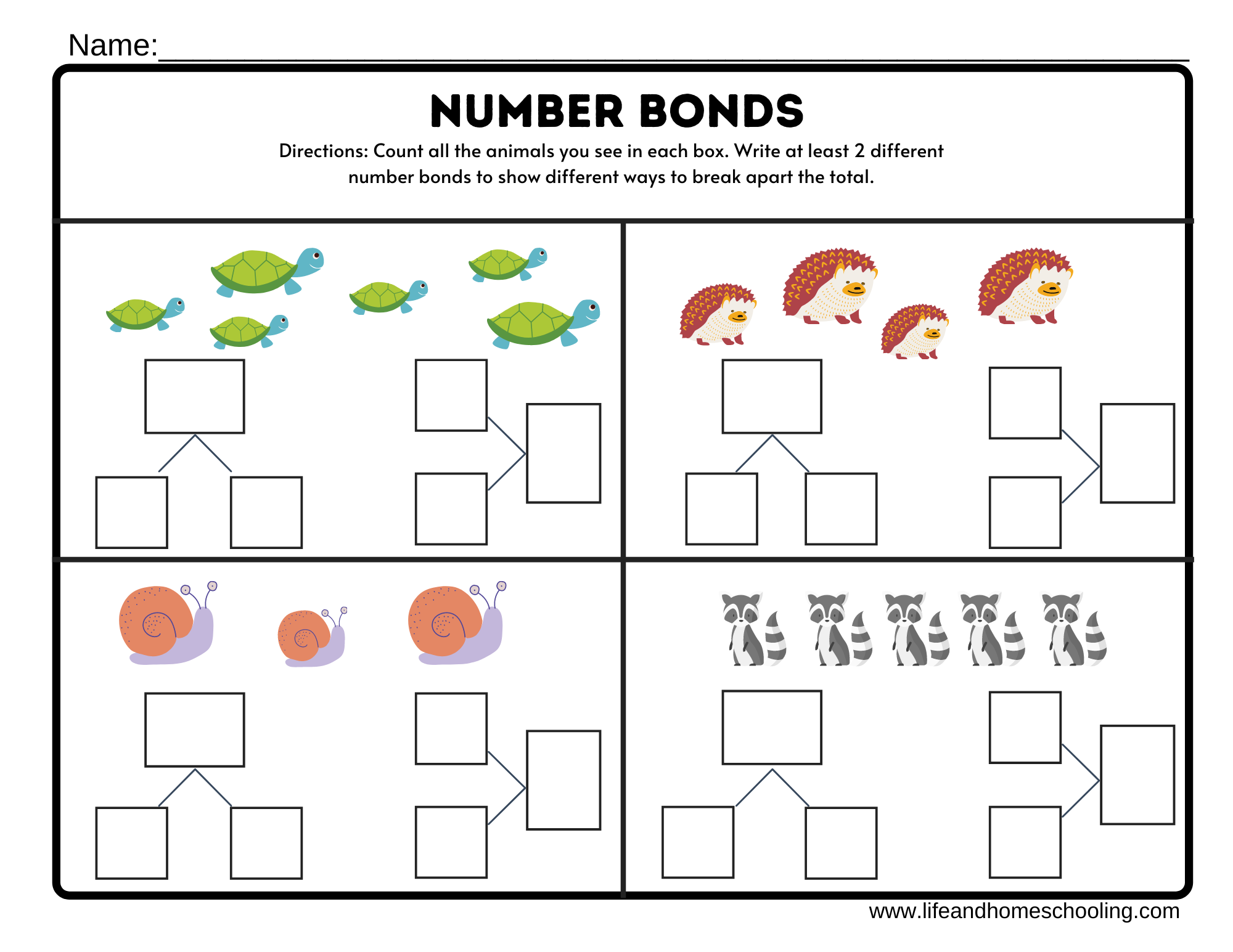 Number Bonds Made By Teachers Number Bonds Made By Teachers