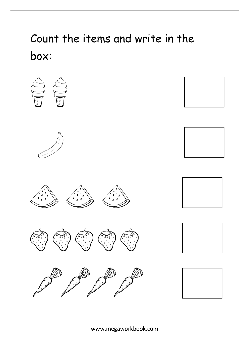 Number Counting Worksheets Math Counting Worksheets Free Counting Worksheets For Kindergarten And Preschool MegaWorkbook Animal Counting Worksheet Free Printable Digital PDF