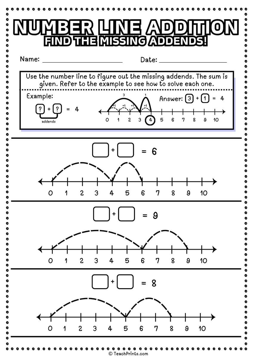Number Line Addition Worksheets Free Teach Prints Number Line Addition Worksheets Free Teach Prints