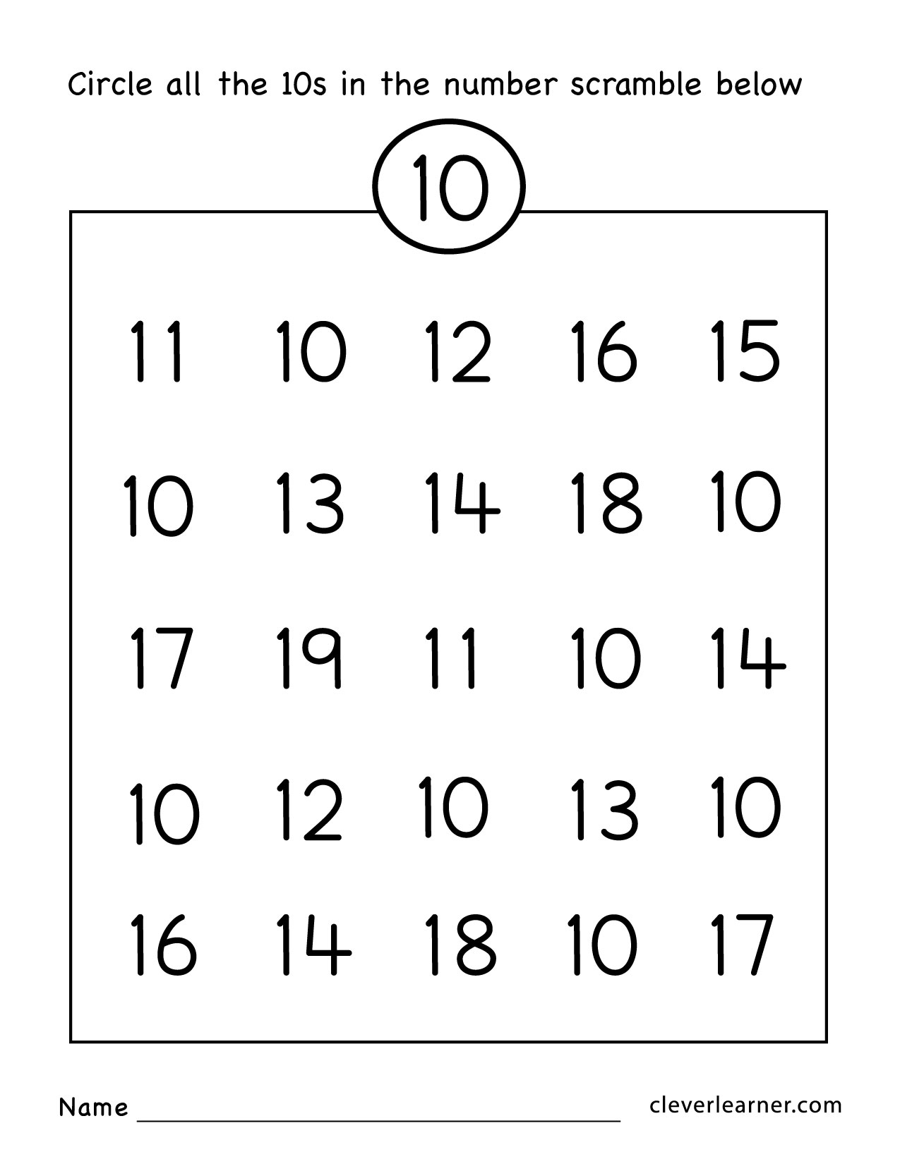 Number Ten Writing Counting And Identification Printable Worksheets For Children Maths Worksheet For Kg Class Number 10 Coloring Math Activities For Kindergarten Kids To Learn Basic Mathematics Skills In A Printable Page Stock Vector Image Art Alamy