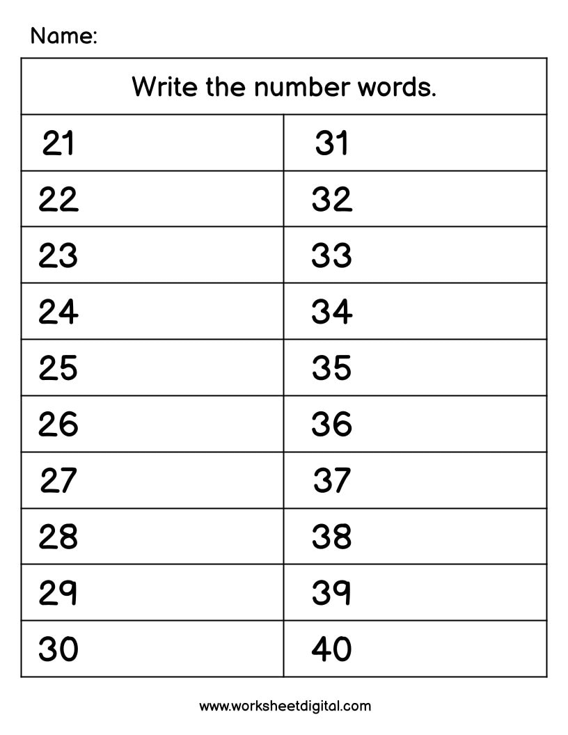 Number Words 1 100 Worksheet Homeschool Printable PDF Etsy Maths Worksheets Missing Numbers 1 To 100 Printable Sheet For Preschool And Kindergarten Kids Activity To Learn Basic Mathematics Skills Stock Vector Image Art Alamy