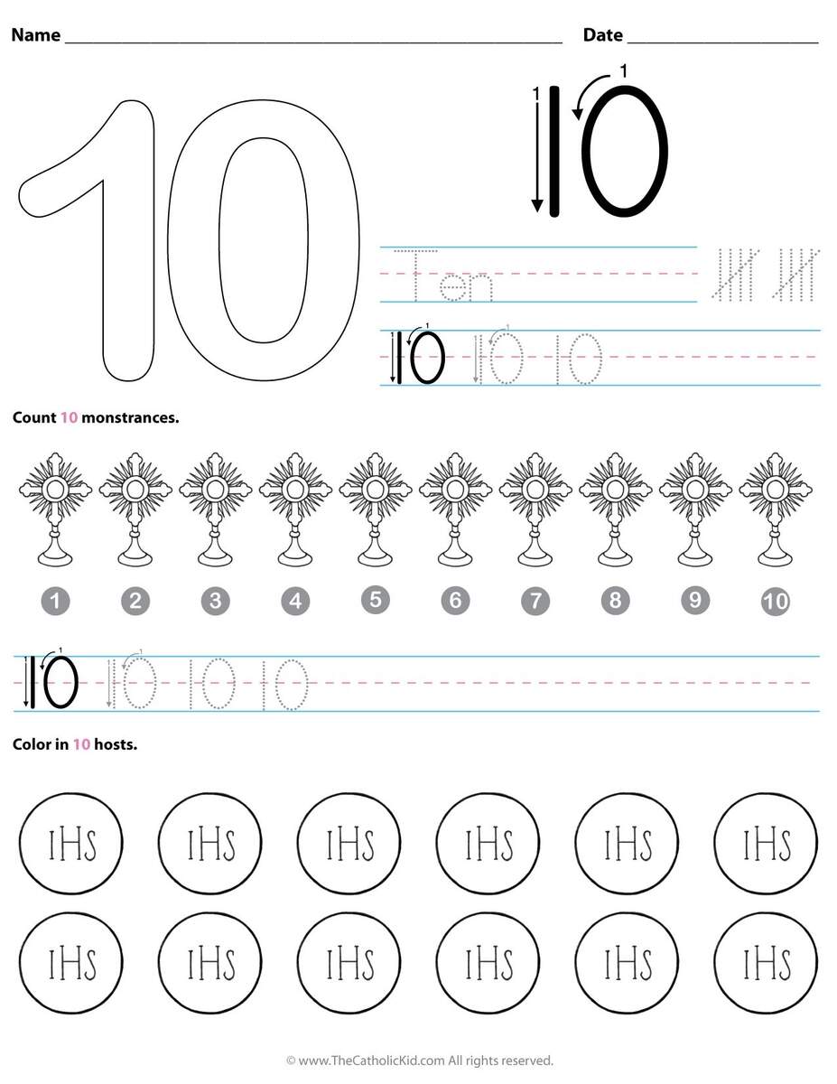 Number Worksheets Download Pack TheCatholicKid Number Worksheets Download Pack TheCatholicKid