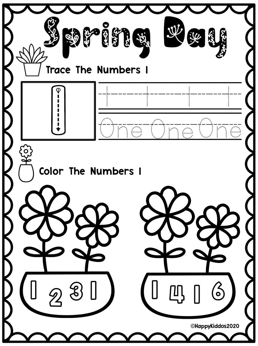 Number Worksheets Spring Made By Teachers