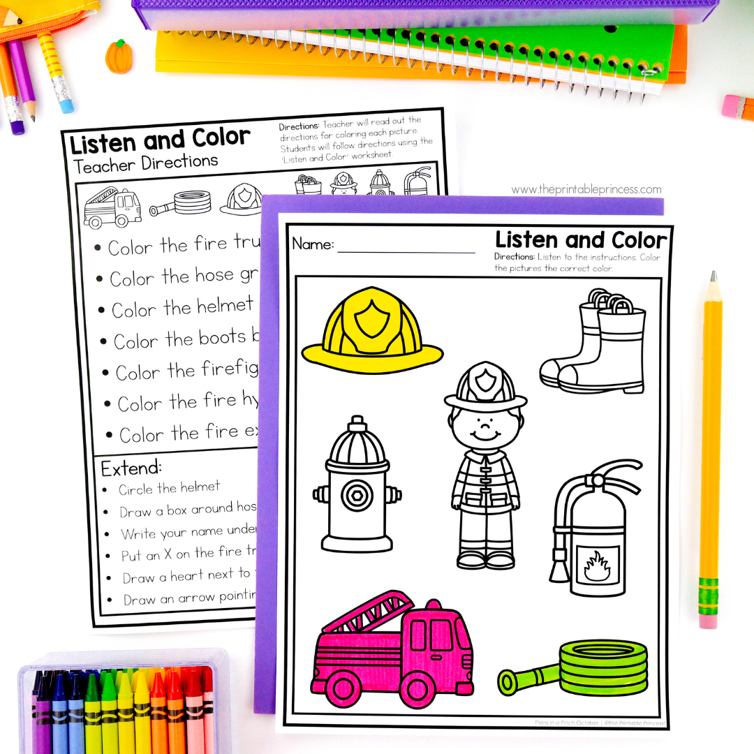 October Emergency Sub Plans For Kindergarten The Printable Princess